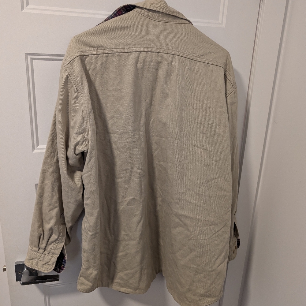 Carhartt/Men's Beige Jacket with Plaid Lining Sz XL - Picture 4 of 6